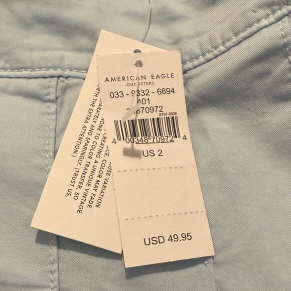 American Eagle Light Blue Pleated Mini Skirt NEW - Picture 12 of 13